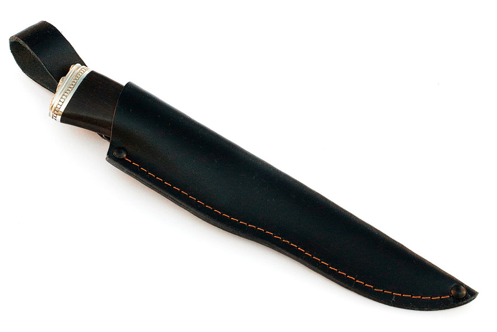 Нож Комар (булат, чёрный граб - мельхиор)