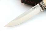 Нож Пантера (порошковая сталь Elmax, рог лося - мельхиор), резьба ручной работы - Нож Пантера (порошковая сталь Elmax, рог лося - мельхиор), резьба ручной работы