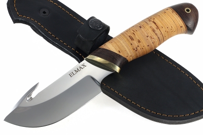 Нож Потрошитель (порошковая сталь Elmax, береста)