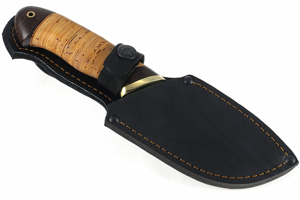 Нож Потрошитель (порошковая сталь Elmax, береста)