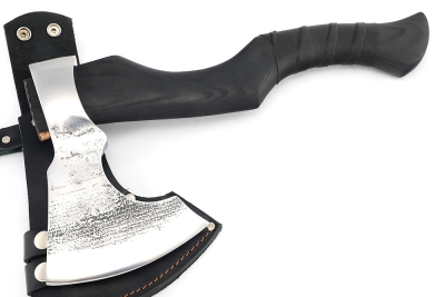 Топор №20 (9ХС, рукоять ясень, тонировка, кожа)