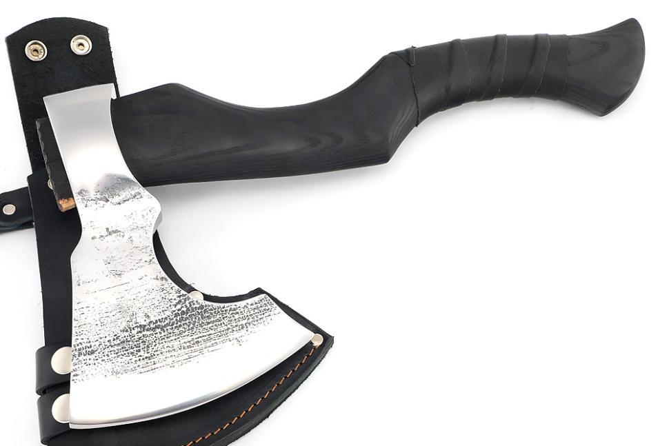 Топор №20 (9ХС, рукоять ясень, тонировка, кожа)