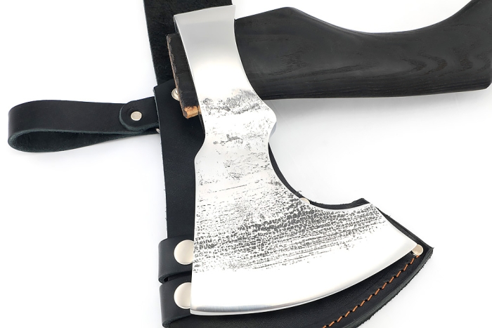 Топор №20 (9ХС, рукоять ясень, тонировка, кожа)