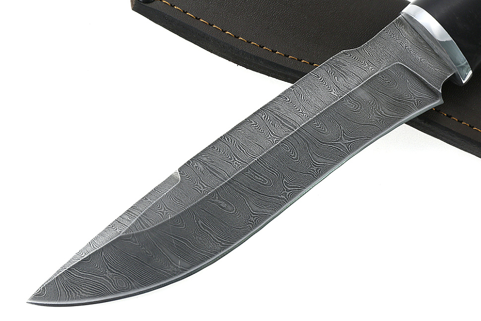 Нож Викинг (дамаск, карельская берёза)