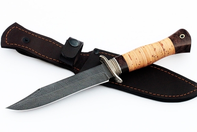 Нож Гладиатор (дамаск, береста)
