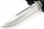 Нож Атака (порошковая сталь ELMAX, чёрный граб - мельхиор) - Нож Атака (порошковая сталь ELMAX, чёрный граб - мельхиор)