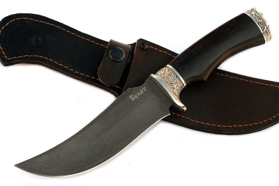 Нож Легион (булат, чёрный граб - мельхиор)