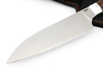 Кухонный нож Сантоку средний кованая сталь 95x18 рукоять венге цельнометаллический - Кухонный нож Сантоку средний кованая сталь 95x18 рукоять венге цельнометаллический