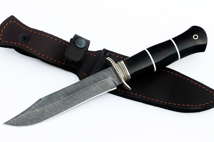 Нож Гладиатор (дамаск, чёрный граб)