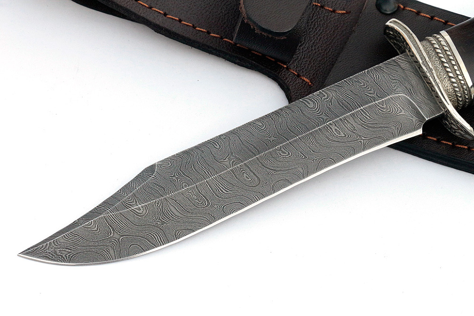 Нож Гладиатор (дамаск, чёрный граб)