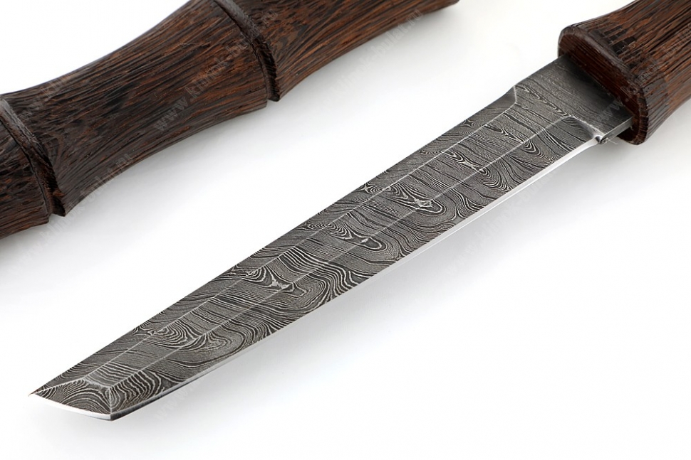 Нож Самурай (дамаск, венге, деревянные ножны) бамбуковая палочка