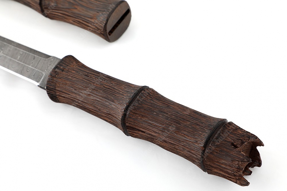 Нож Самурай (дамаск, венге, деревянные ножны) бамбуковая палочка
