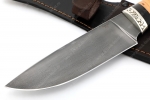 Нож Глухарь (Р18, береста - мельхиор) - Клинок разделочного ножа сталь Р18