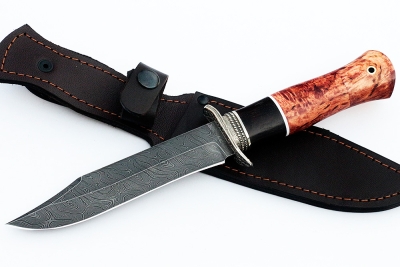 Нож Гладиатор (дамаск, карельская берёза)