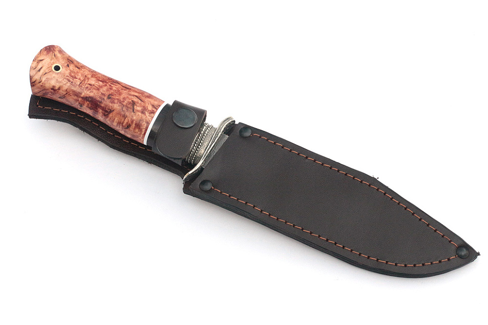 Нож Гладиатор (дамаск, карельская берёза)