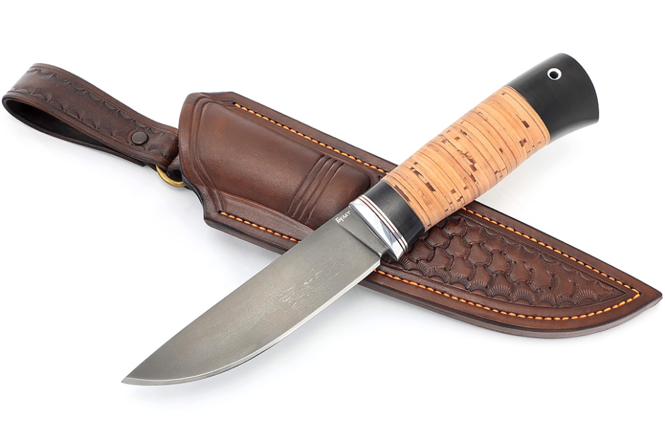 Нож Рысь (булат, береста) формованные ножны