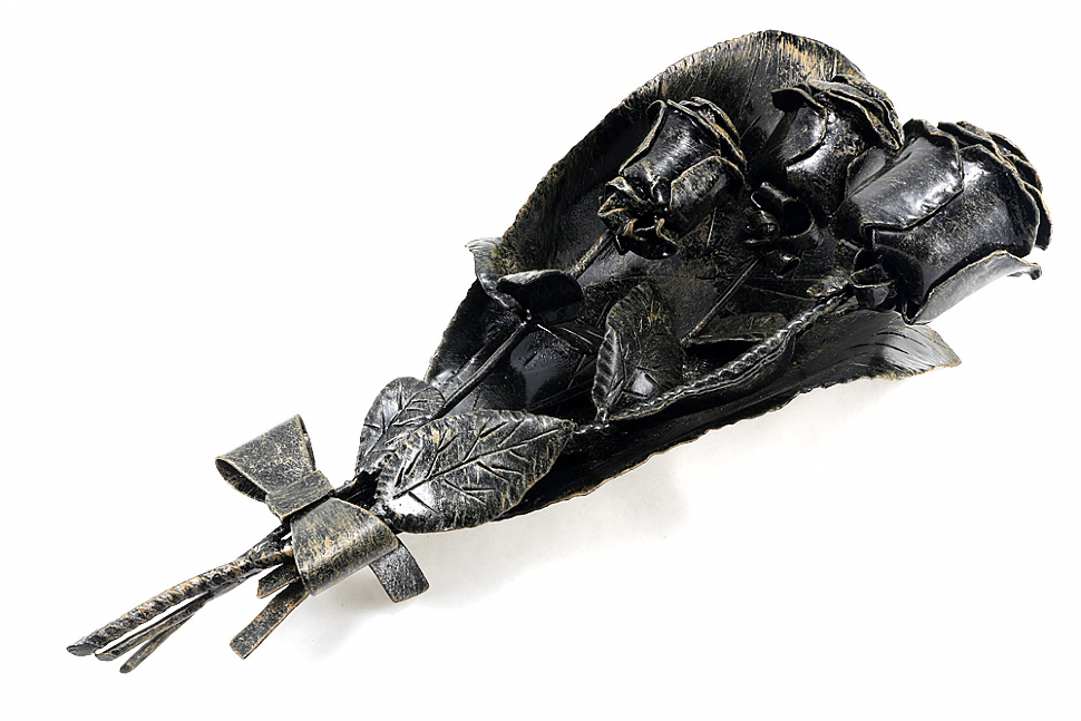 Кованые розы в букете - 3 шт (ручная ковка)