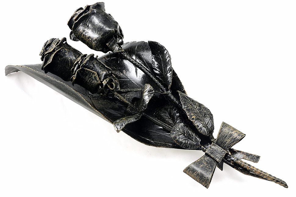 Кованые розы в букете - 3 шт (ручная ковка)