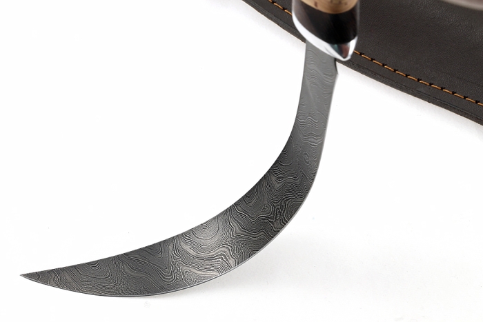 Нож Филейный большой (дамаск, береста)