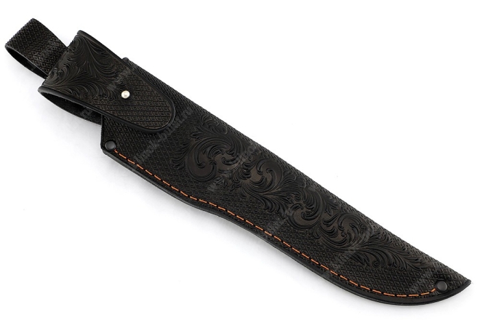 Нож Викинг (S390, больстер G10, рукоять айронвуд, чёрный граб) мозаичные пины