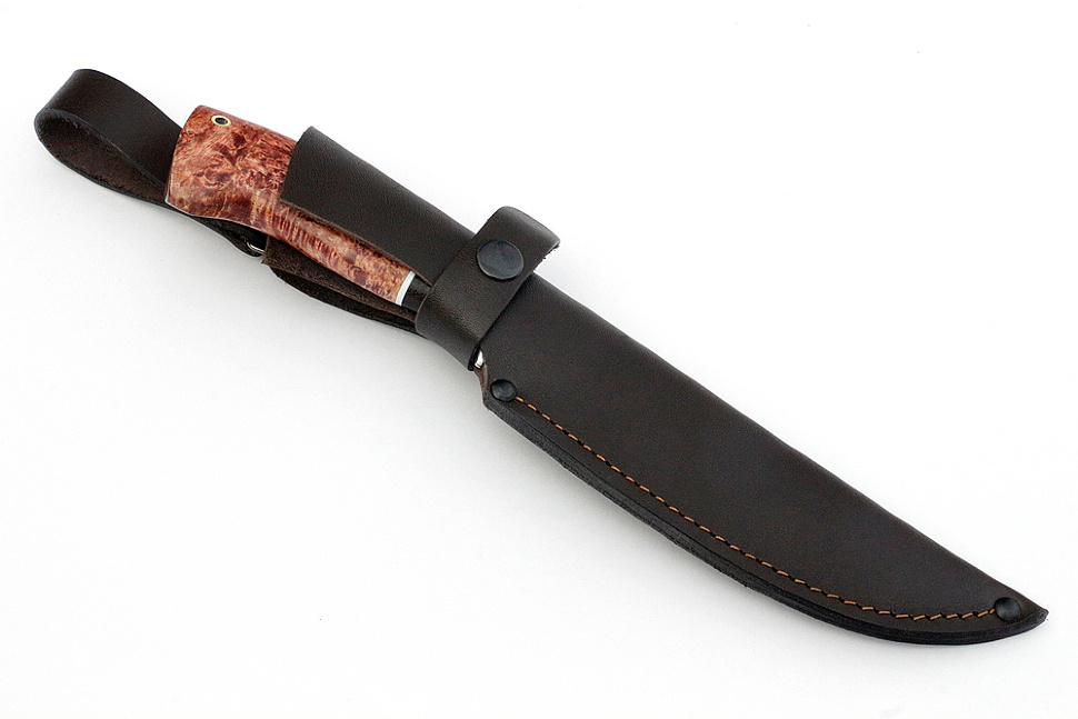 Нож Викинг (ХВ5-Алмазка, карельская берёза)