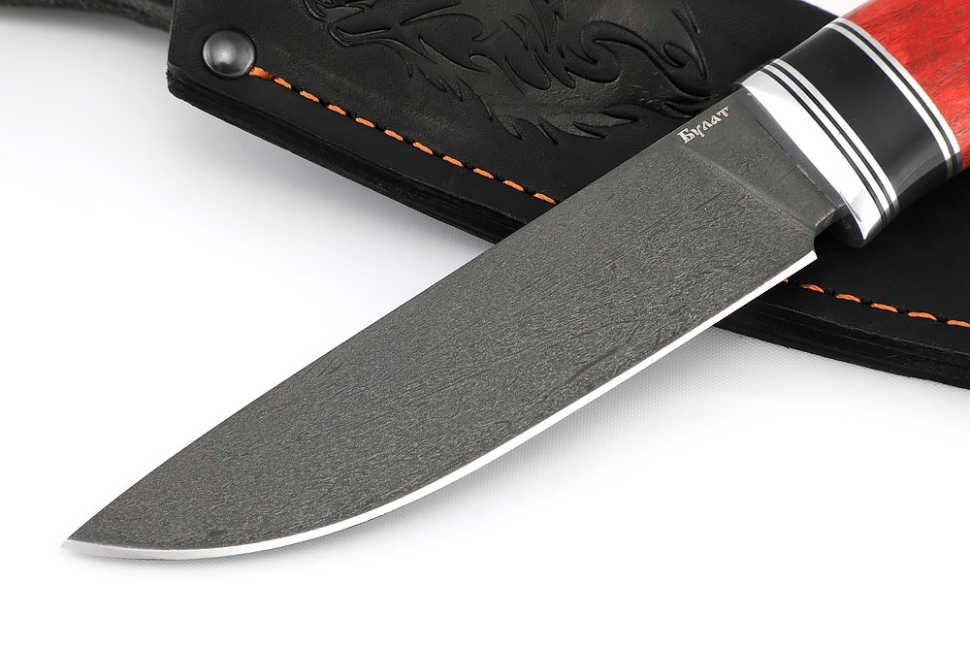 Нож Рысь (булат, карельская берёза стабилизированная)