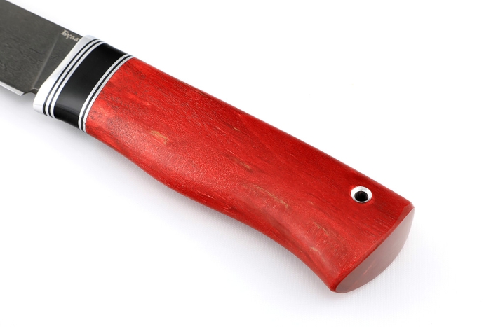 Нож Рысь (булат, карельская берёза стабилизированная)