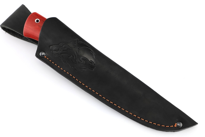 Нож Рысь (булат, карельская берёза стабилизированная)