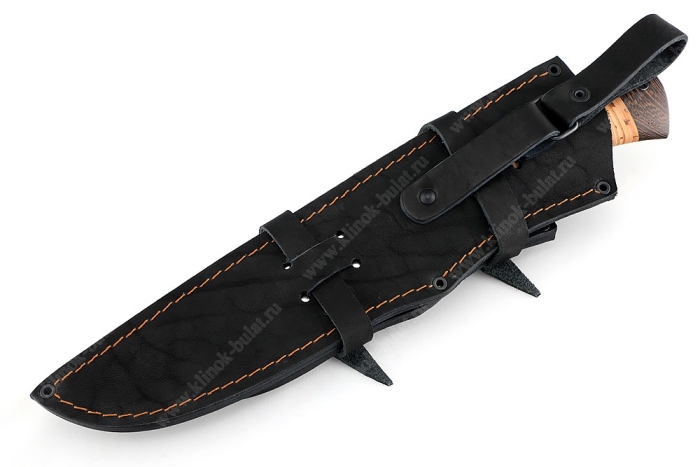 Рыболовная спарка - нож Филейный средний и нож Судак большой (х12МФ stone wash, береста)