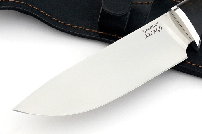 Нож Глухарь (х12МФ, чёрный граб)