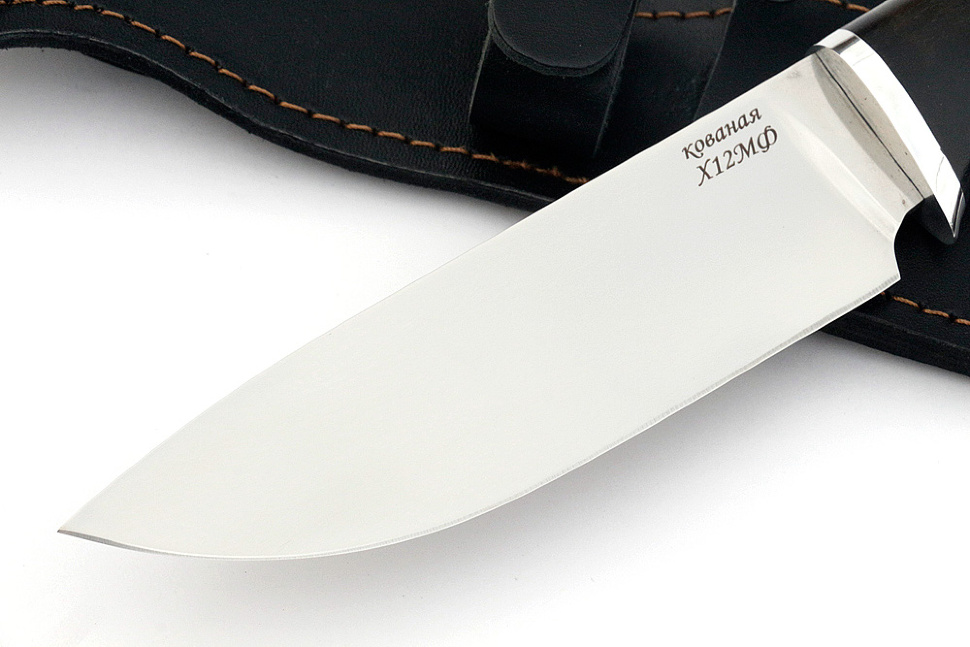 Нож Глухарь (х12МФ, чёрный граб)