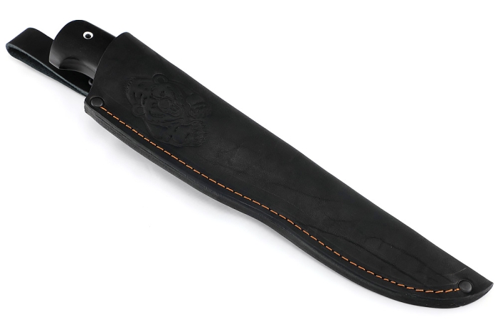 Нож Глухарь (дамаск, чёрный граб)