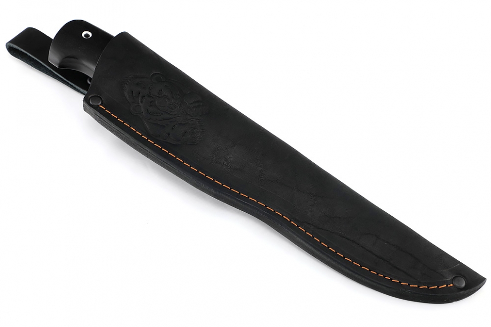 Нож Глухарь (дамаск, чёрный граб)