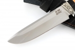 Нож Скат (порошковая сталь M390, береста, гарда мельхиор) - Нож Скат (порошковая сталь M390, береста, гарда мельхиор)