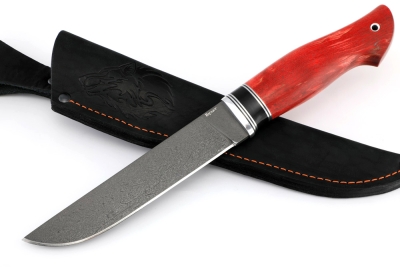 Нож Скорпион (булат, карельская берёза стабилизированная)