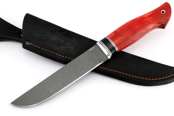 Нож Скорпион (булат, карельская берёза стабилизированная)