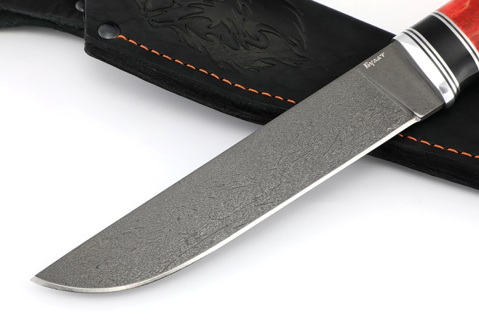 Нож Скорпион (булат, карельская берёза стабилизированная)