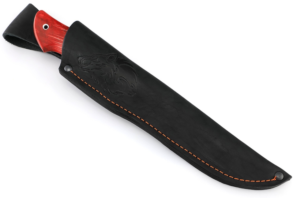 Нож Скорпион (булат, карельская берёза стабилизированная)