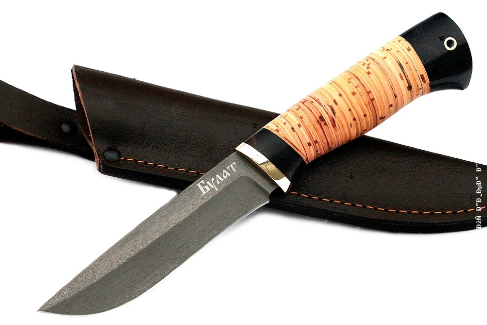 Нож Соболь (булат, береста)