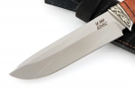 Нож Скат (порошковая сталь M390, бубинга - чёрный граб, гарда мельхиор) - Нож Скат (порошковая сталь M390, бубинга - чёрный граб, гарда мельхиор)
