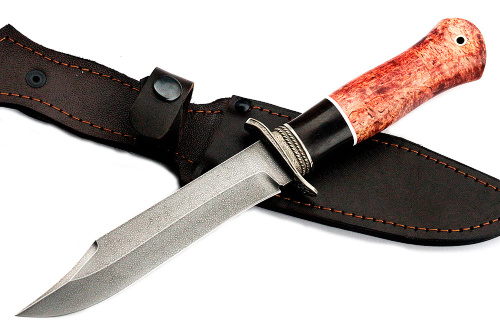 Нож Гладиатор (ХВ5-Алмазка, карельская берёза)