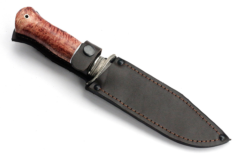 Нож Гладиатор (ХВ5-Алмазка, карельская берёза)