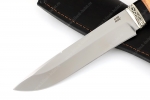 Нож Таран (порошковая сталь M390, береста, гарда мельхиор) - Нож Таран (порошковая сталь M390, береста, гарда мельхиор)