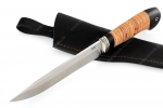Нож Таран (порошковая сталь M390, береста, гарда мельхиор) - Нож Таран (порошковая сталь M390, береста, гарда мельхиор)