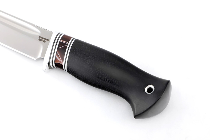 Нож Малыш (95Х18 рукоять вставка акрил коричневый, черный граб)