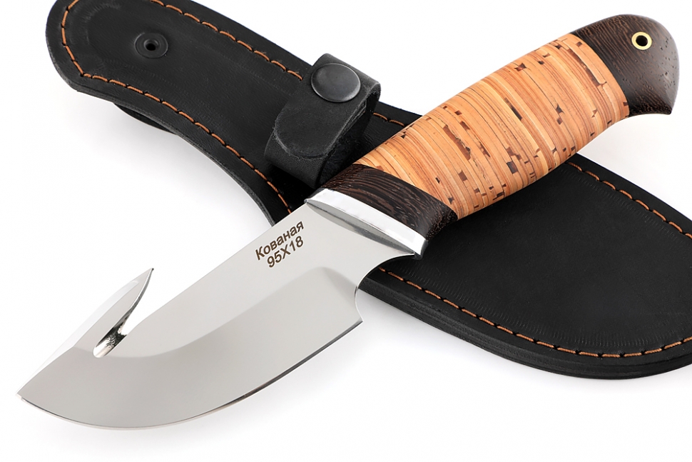 Нож Потрошитель (95Х18, береста)