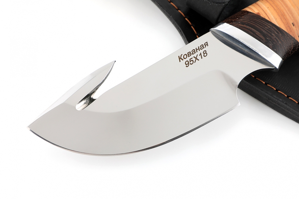 Нож Потрошитель (95Х18, береста)