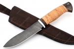 Нож Сафари (дамаск, береста) - Классический охотничий нож