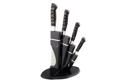Набор кухонных ножей на подставке №1 (сталь 95х18, акрил)