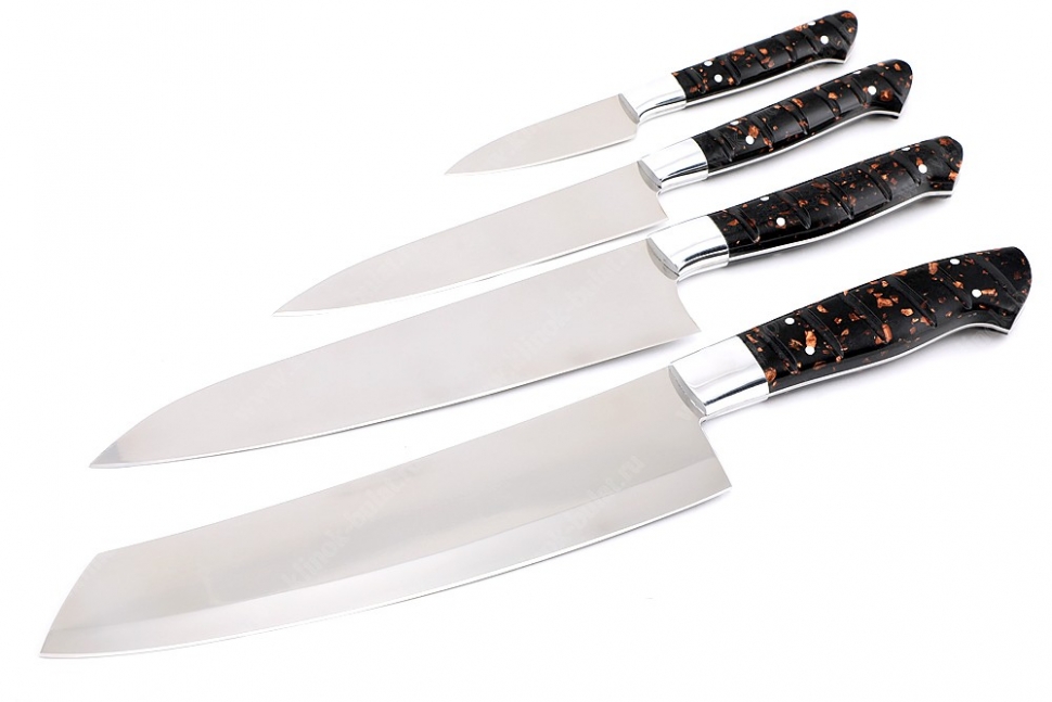 Набор кухонных ножей на подставке №1 (сталь 95х18, акрил)